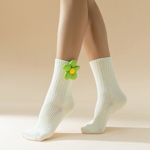 Chaussettes à fleur - SHEIN - Modalova