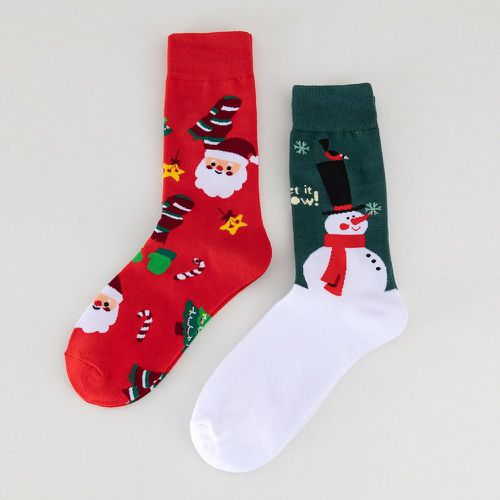 Paires Chaussettes Noël à motif bonhomme de neige - SHEIN - Modalova