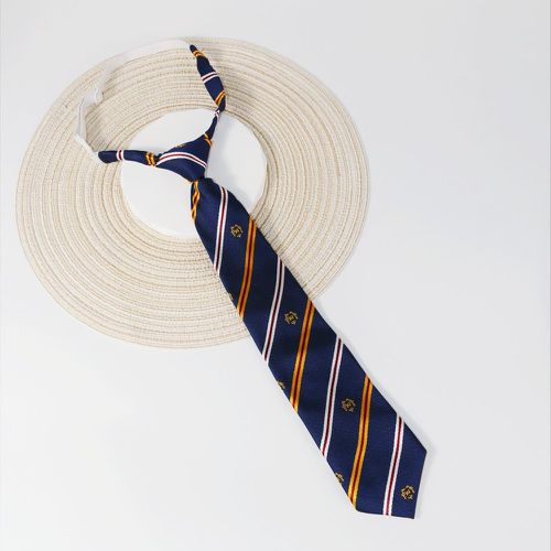 Cravate à rayures diagonales à broderie - SHEIN - Modalova