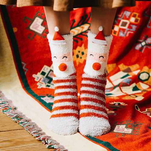 Chaussettes père Noël & à rayures - SHEIN - Modalova