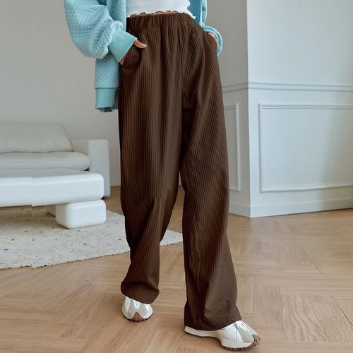 Pantalon ample à poche en velours côtelé - SHEIN - Modalova
