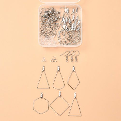 Boîte à détail géométrique DIY Boucles d'oreilles Accessoire - SHEIN - Modalova