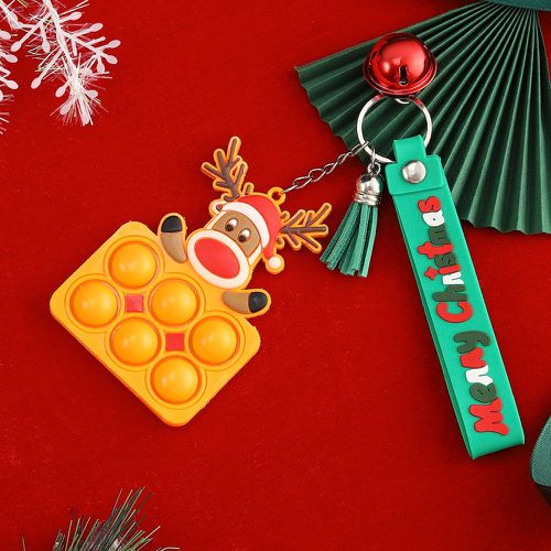 Porte-clés à breloque jouet fidget anti-stress à design cerf Noël - SHEIN - Modalova