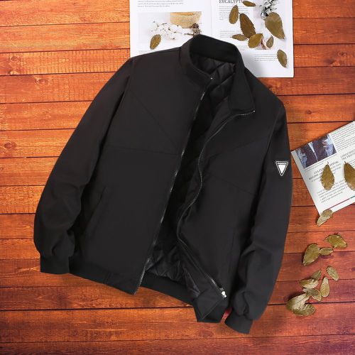 Manteau d'hiver unicolore zippé - SHEIN - Modalova