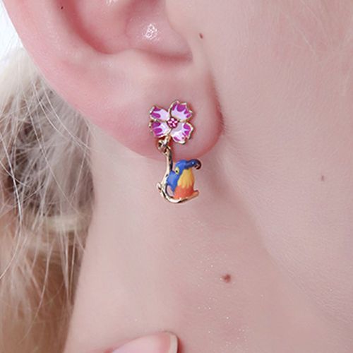 Pendants d'oreilles perroquet & à fleur - SHEIN - Modalova