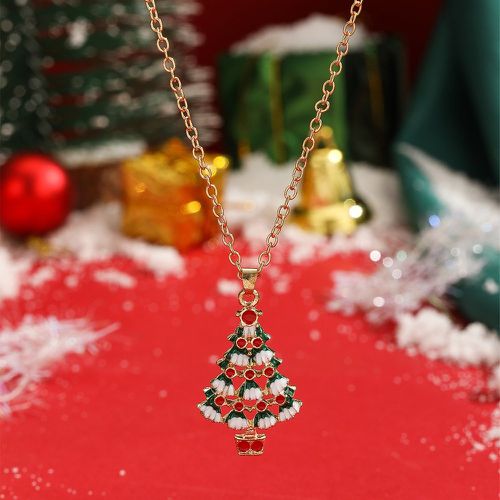 Collier avec pendentif arbre de Noël - SHEIN - Modalova