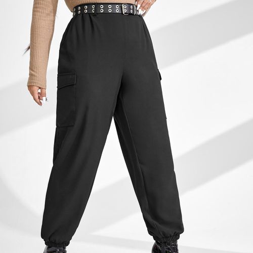 Pantalon cargo poche à rabat (sans ceinture) - SHEIN - Modalova