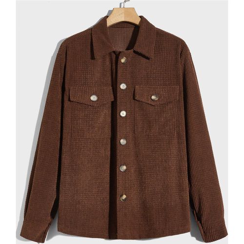 Manteau poche à rabat à bouton - SHEIN - Modalova