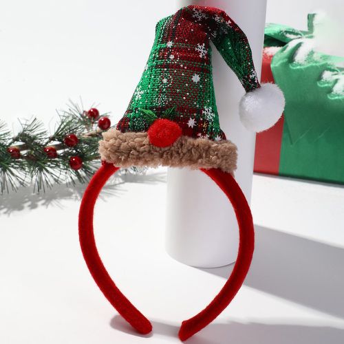 Bandeau Noël à carreaux à détail chapeau - SHEIN - Modalova