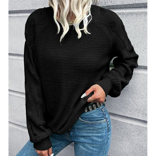 Pull unicolore manches raglan - SHEIN - Modalova