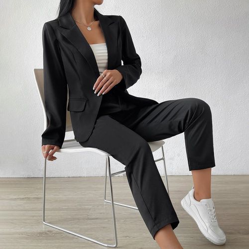 Blazer à bouton & Pantalon de costume - SHEIN - Modalova