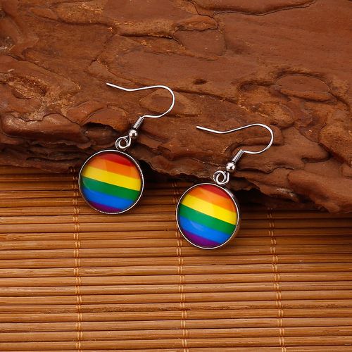 Pendants d'oreilles ronds LGBT à motif arc-en-ciel - SHEIN - Modalova