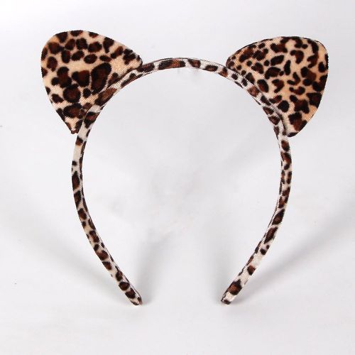 Serre-tête pour costume à motif léopard à oreilles de chat - SHEIN - Modalova