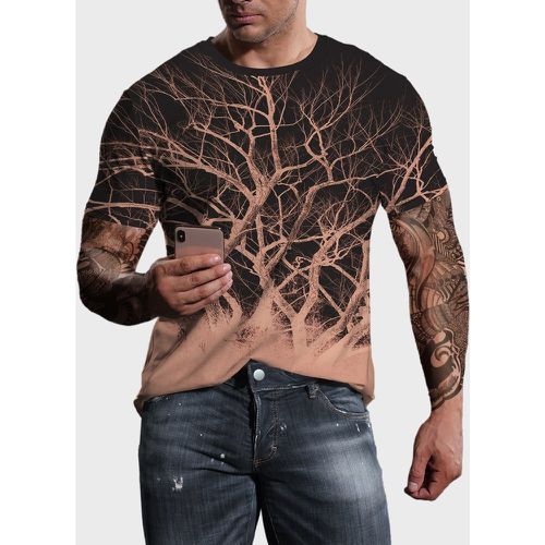 Homme T-shirt à imprimé arbre - SHEIN - Modalova