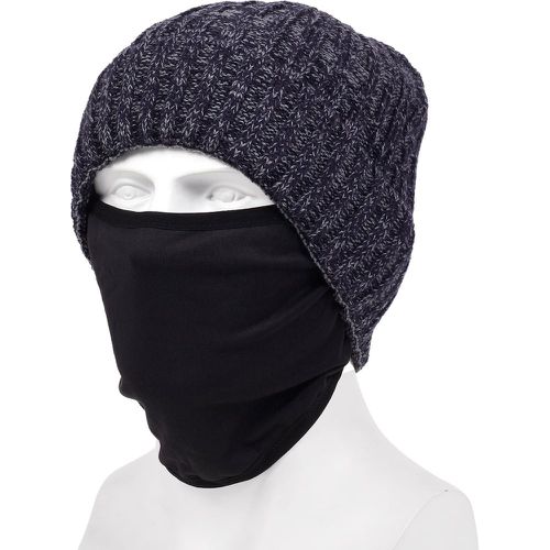 Bonnet à revers tricoté avec masque pour protéger visage - SHEIN - Modalova