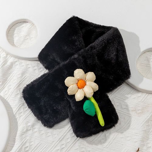 Écharpe à fleur en tissu duveteux - SHEIN - Modalova