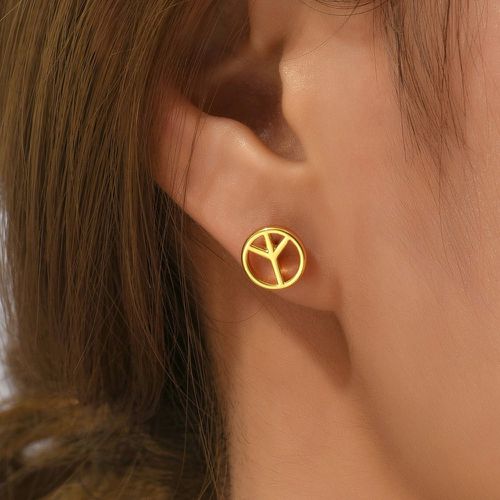 Clous d'oreilles symbole de la paix - SHEIN - Modalova