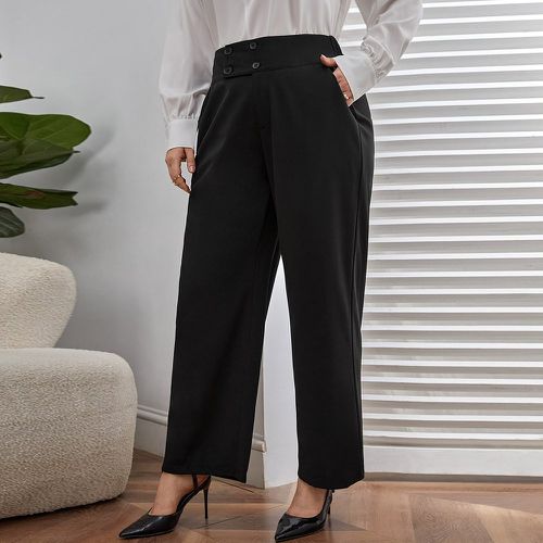 Pantalon ample taille haute à poches - SHEIN - Modalova