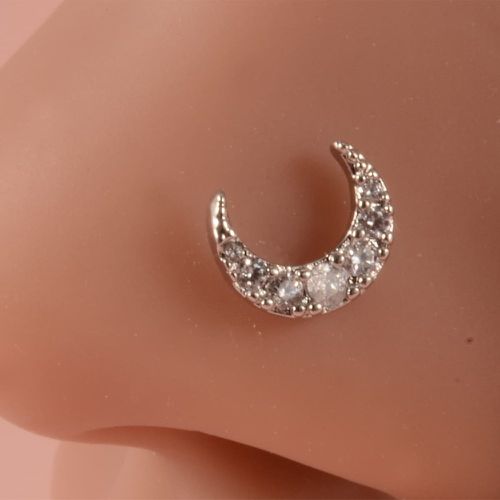 Piercing pour nez avec zircone cubique à détail de lune - SHEIN - Modalova