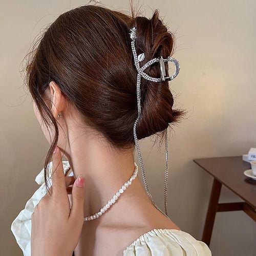 Griffe à cheveux à strass à franges design fleur - SHEIN - Modalova