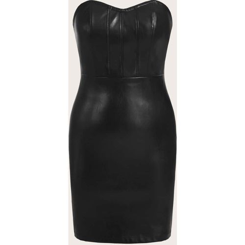 Robe moulante bustier en cuir PU - SHEIN - Modalova