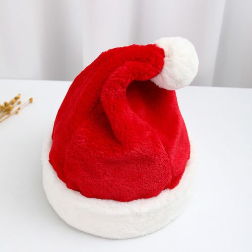 Chapeau Noël bicolore à pompons duveteux - SHEIN - Modalova