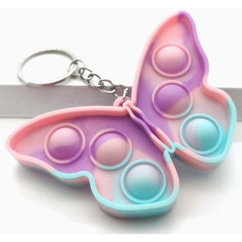 Design papillon bulle pop it Jouet fidget anti-stress Porte-clés - SHEIN - Modalova