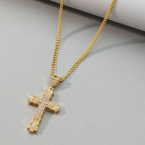 À La Mode Et Populaire Vintage Mode À Strass Croisé Hip Hop Collier Avec Pendentif En Alliage Pour Bijou Cadeau Et Pour A Élégant Look - SHEIN - Modalova