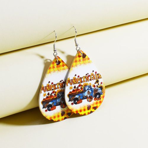 Boucles d'oreilles à design goutte d'eau Thanksgiving motif - SHEIN - Modalova