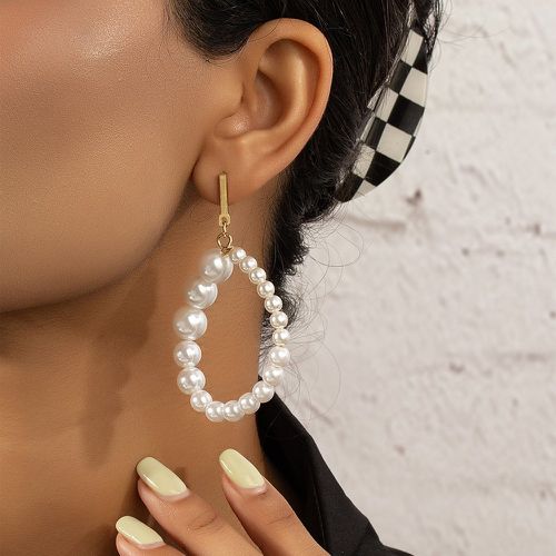 Boucles d'oreilles à design goutte d'eau fausse perle - SHEIN - Modalova