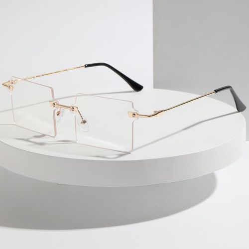 Lunettes de vue sans monture à verres carrés - SHEIN - Modalova