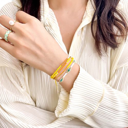 Pièces Bracelet à blocs de couleurs à perles - SHEIN - Modalova