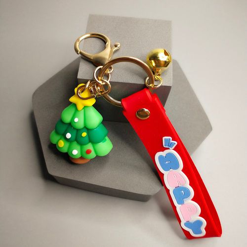 Porte-clés à breloque clochette et arbre de Noël avec dragonne - SHEIN - Modalova
