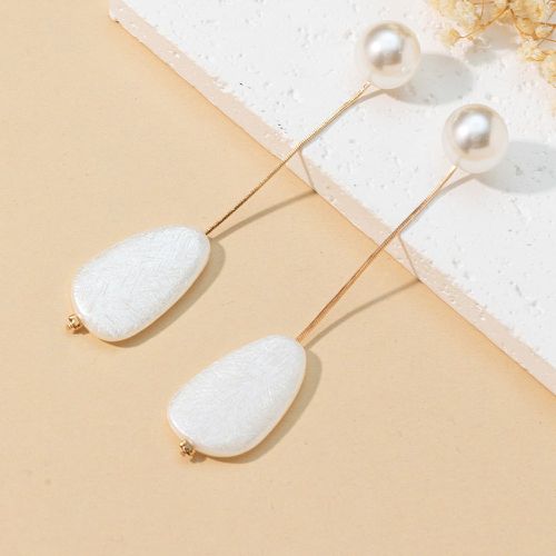Boucles d'oreilles à design goutte d'eau à fausse perle - SHEIN - Modalova