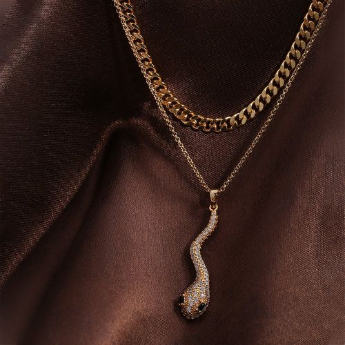 Collier zircon à breloque serpent - SHEIN - Modalova