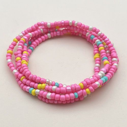 Bracelet perlé versicolore multicouche - SHEIN - Modalova