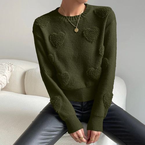 Pull cœur en tricot - SHEIN - Modalova