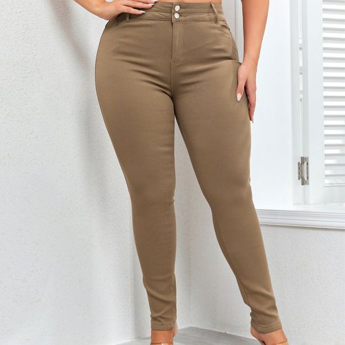 Pantalon moulant extensible taille haute à doublure thermique - SHEIN - Modalova