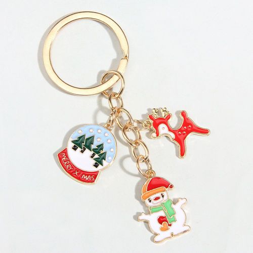 Porte-clés Noël bonhomme de neige & wapiti breloque - SHEIN - Modalova