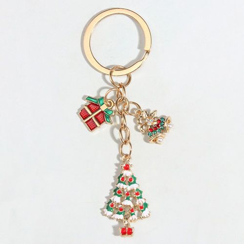 Noël Porte-clés boîte à cadeau et arbre à strass - SHEIN - Modalova
