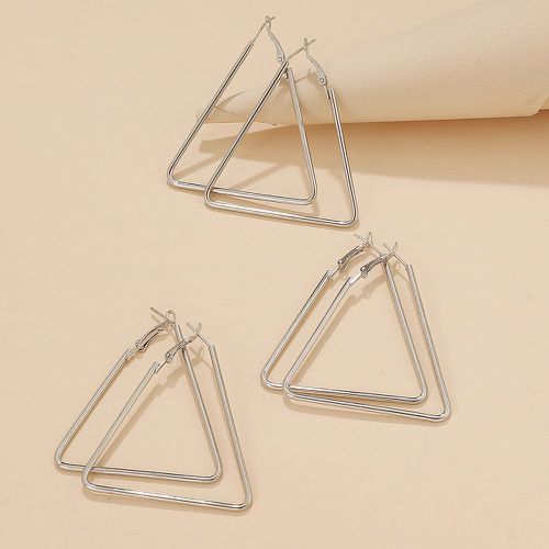 Paires Créoles triangulaire design - SHEIN - Modalova