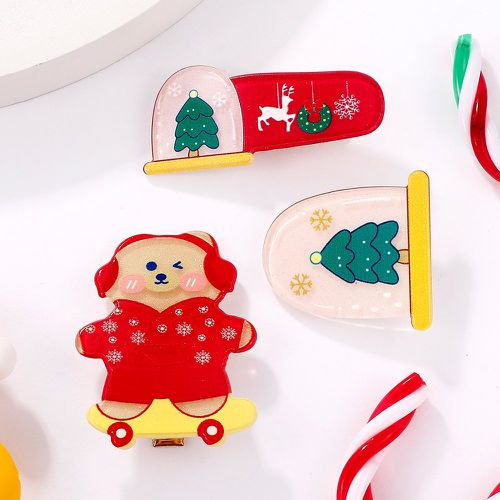 Pièces Épingle à cheveux Noël ours & à détail géométrique - SHEIN - Modalova