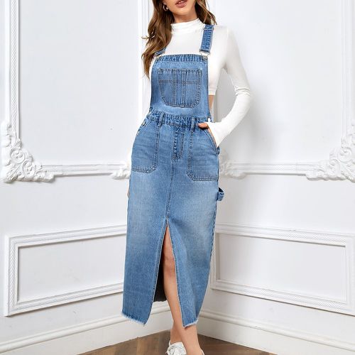 Robe salopette en jean à poche fendu (sans top) - SHEIN - Modalova