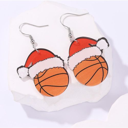 Pendants d'oreilles Noël à imprimé basket-ball - SHEIN - Modalova