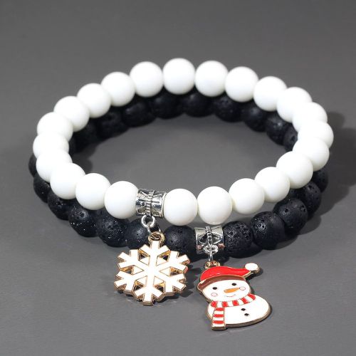 Pièces Bracelet perlé Noël bon de neige & flocon de neige breloque - SHEIN - Modalova