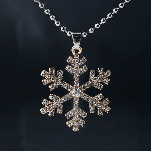 Collier avec pendentif à strass flocon de neige - SHEIN - Modalova
