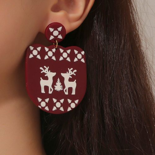 Boucles d'oreilles en acrylique à motif Noël - SHEIN - Modalova