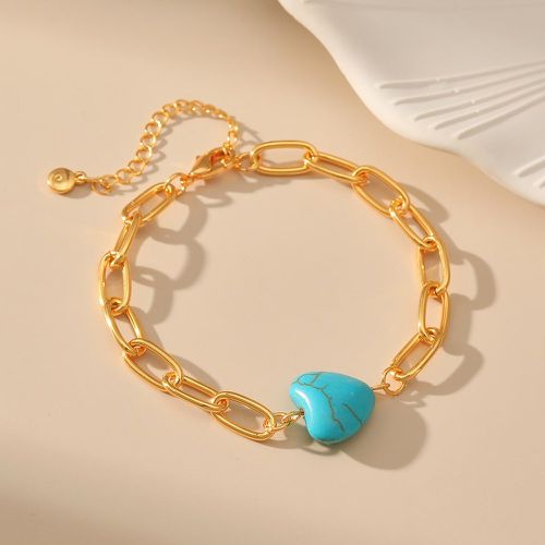 Bracelet à chaîne à détail cœur - SHEIN - Modalova