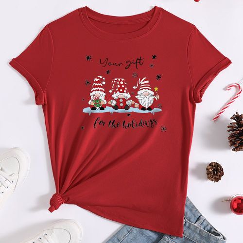 T-shirt Noël gnome à imprimé - SHEIN - Modalova