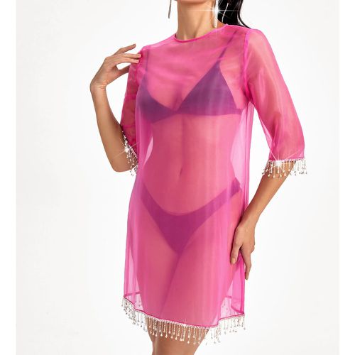Robe à strass à franges transparent (sans ensemble de lingerie) - SHEIN - Modalova